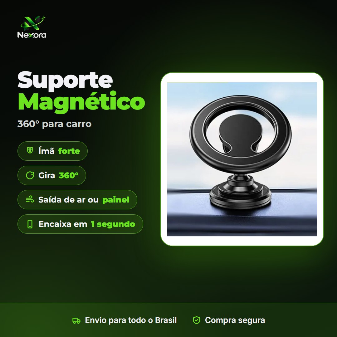 Suporte magnético veicular 360°