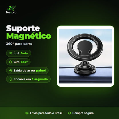 Suporte magnético veicular 360°